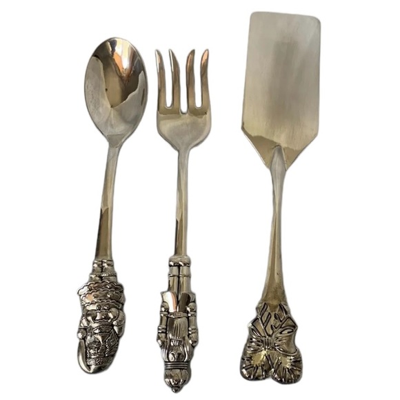 International Silver Company Christmas Holiday 3 PC Serving Set Silver Plated - Picture 6 of 9